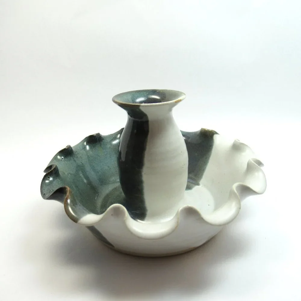 Vintage Shelton's Pottery candle holder